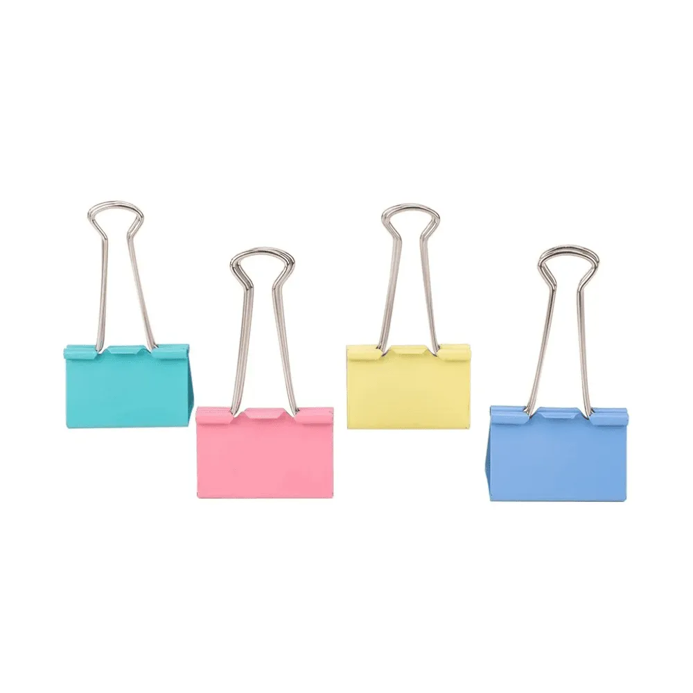 Зажимы для бумаг DELI, 51 мм, цветные, (12 шт.)