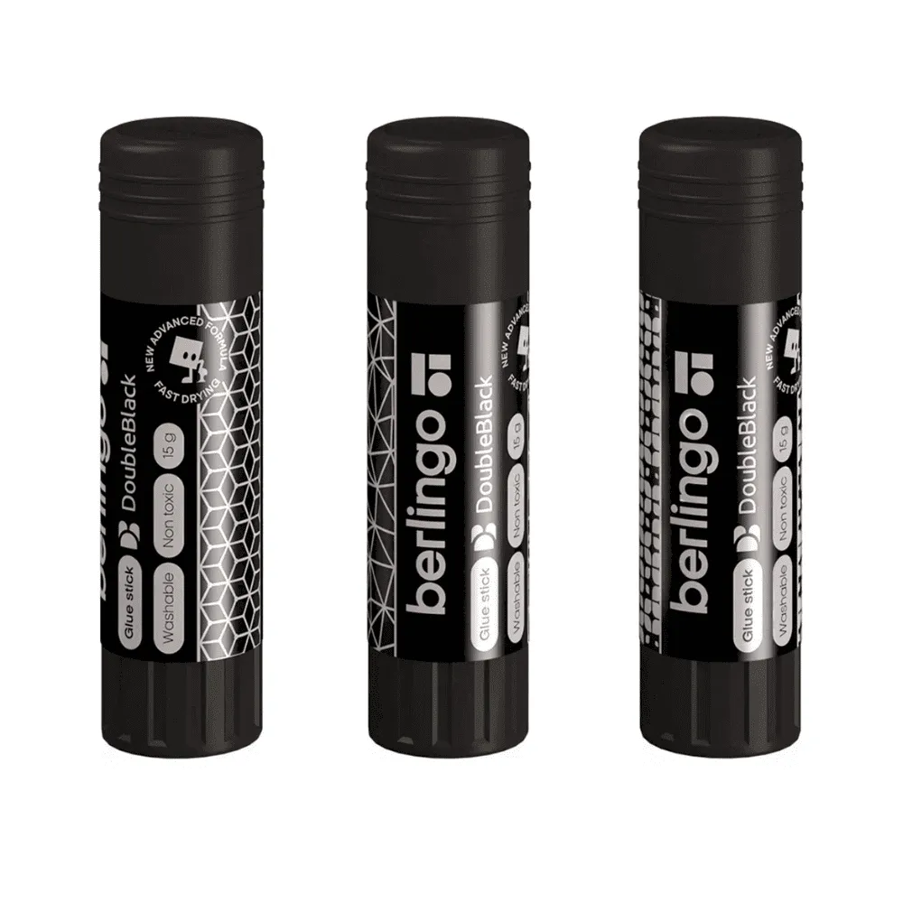 Клей-карандаш Berlingo "DoubleBlack", 15г