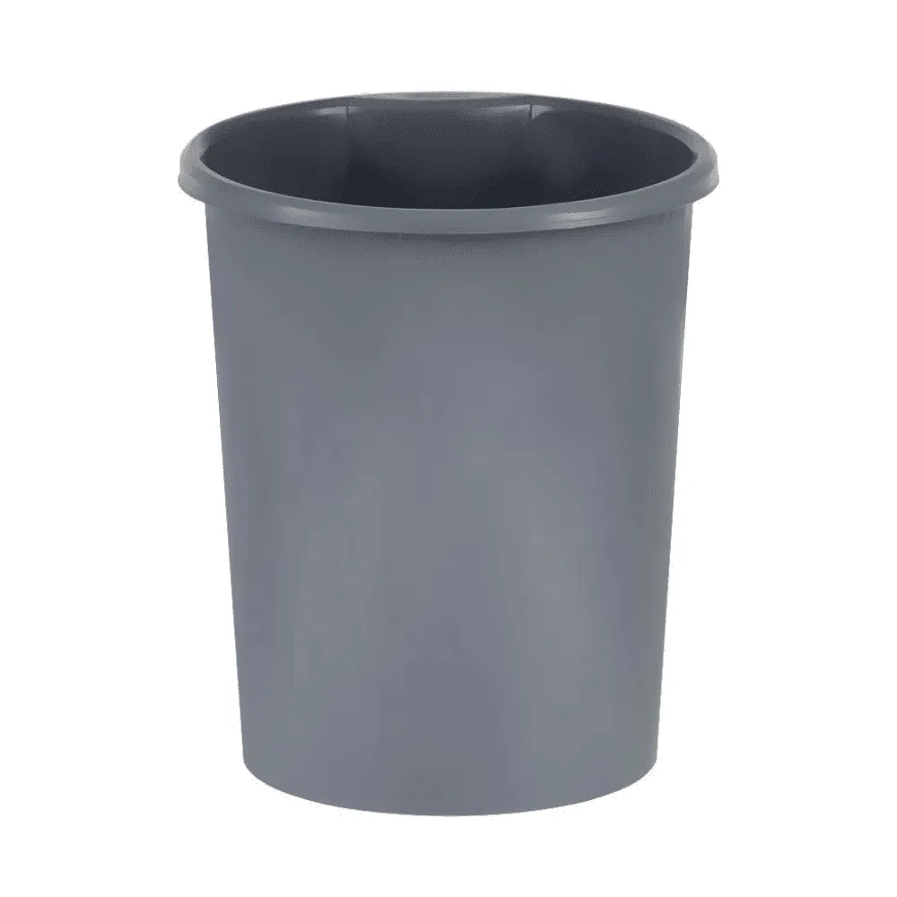 Корзина для мусора СТАММ 12 литров, цельная, серая