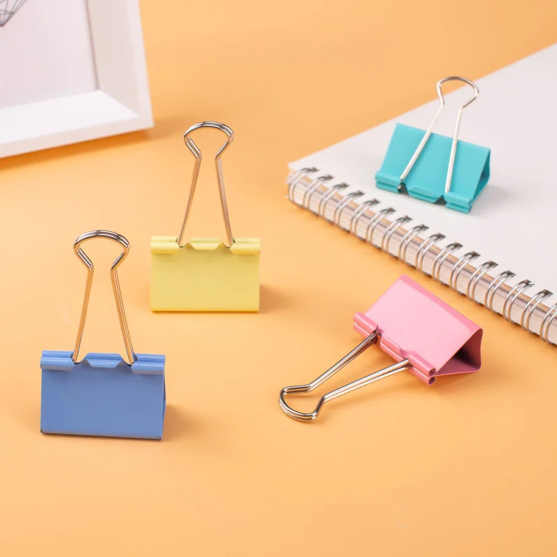 Зажимы для бумаг DELI "RIO", 41 мм, цветные, (12 шт.) - миниатюра 7