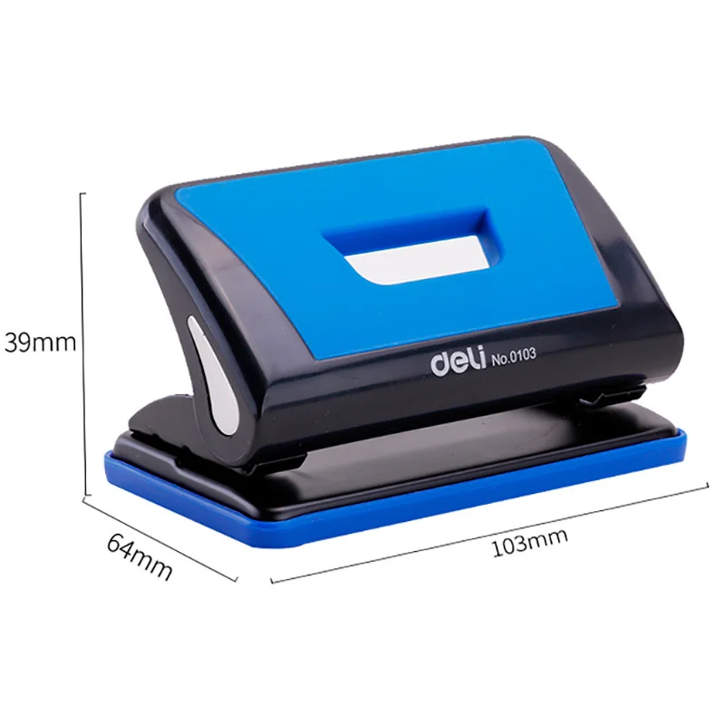 Дырокол DELI до 10 листов, пластиковый корпус, ассорти - миниатюра 6