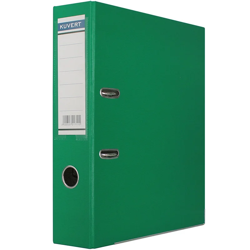 Папка-регистратор А4, ширина корешка 72 мм, зеленая - миниатюра 2