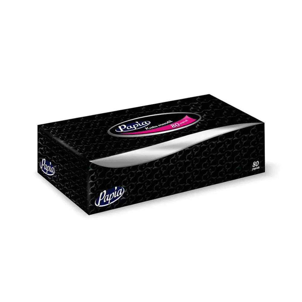 PAPIA Салфетки косметические 2-слойные 80 шт.