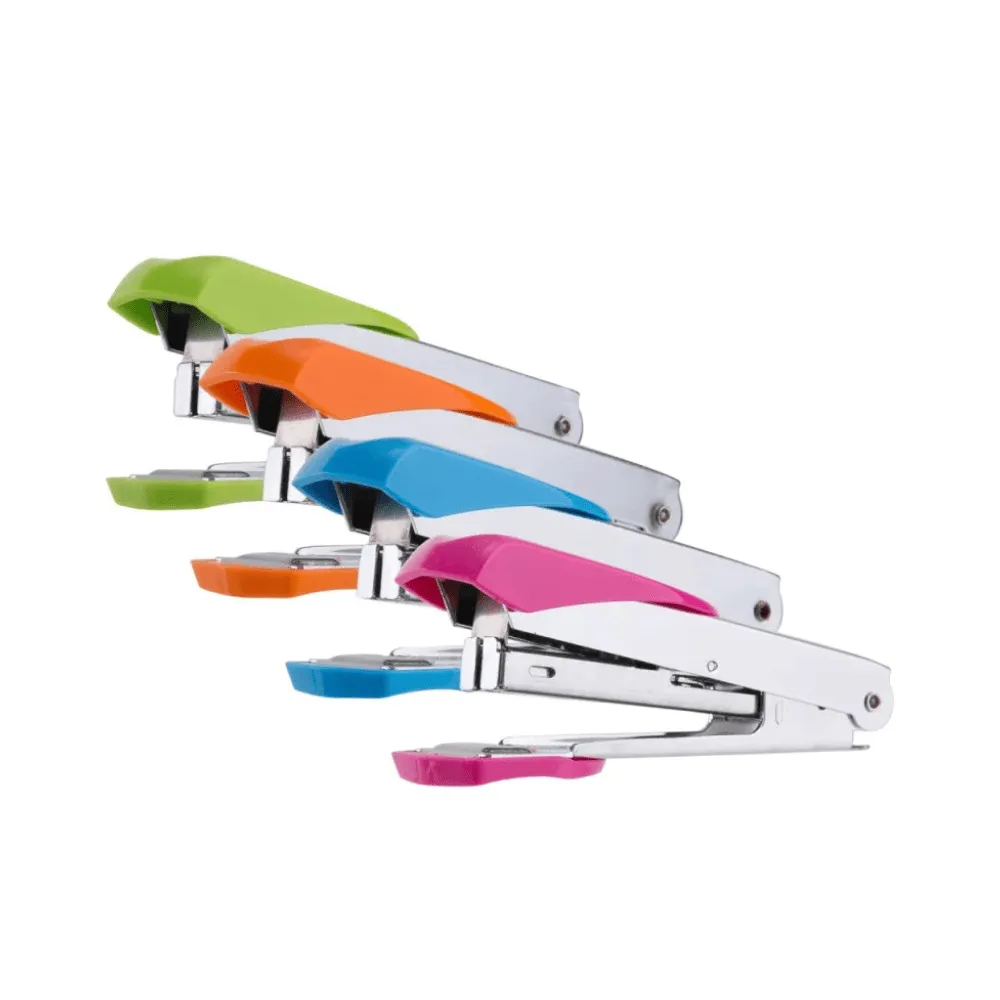 Степлер металлический №10 DELI до 15 листов, ассорти