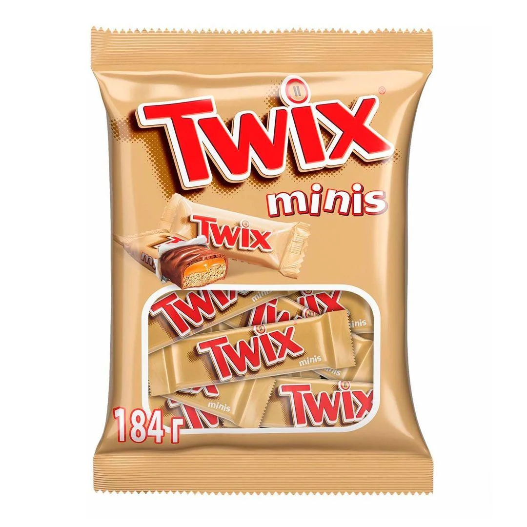 Шоколадные батончики Twix minis, 184 гр