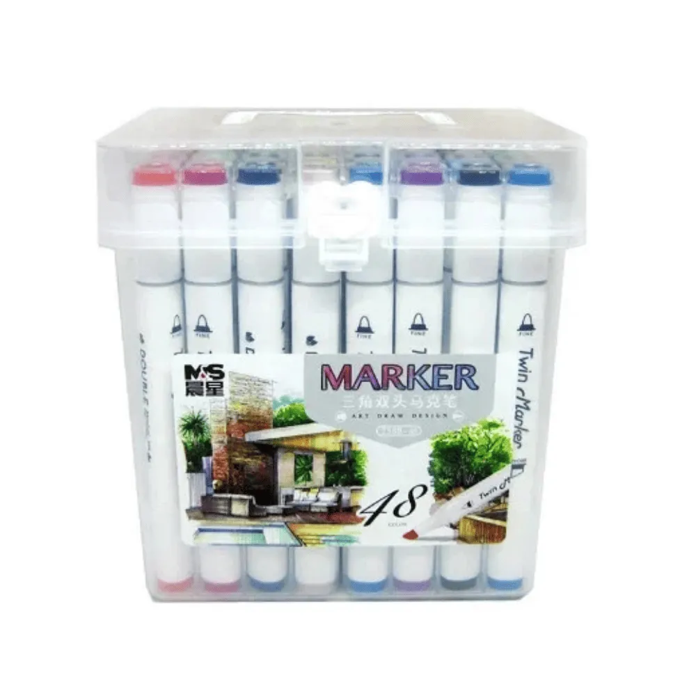 Маркер ART DRAW DESIGN, 48 цветов