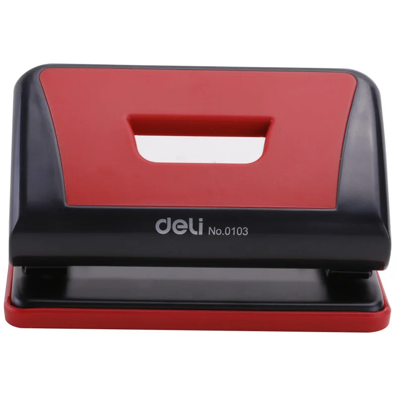 Дырокол DELI до 10 листов, пластиковый корпус, ассорти - миниатюра 3