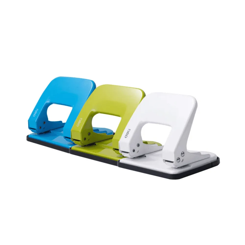 Дырокол DELI "E0137", до 20 листов, металлический корпус