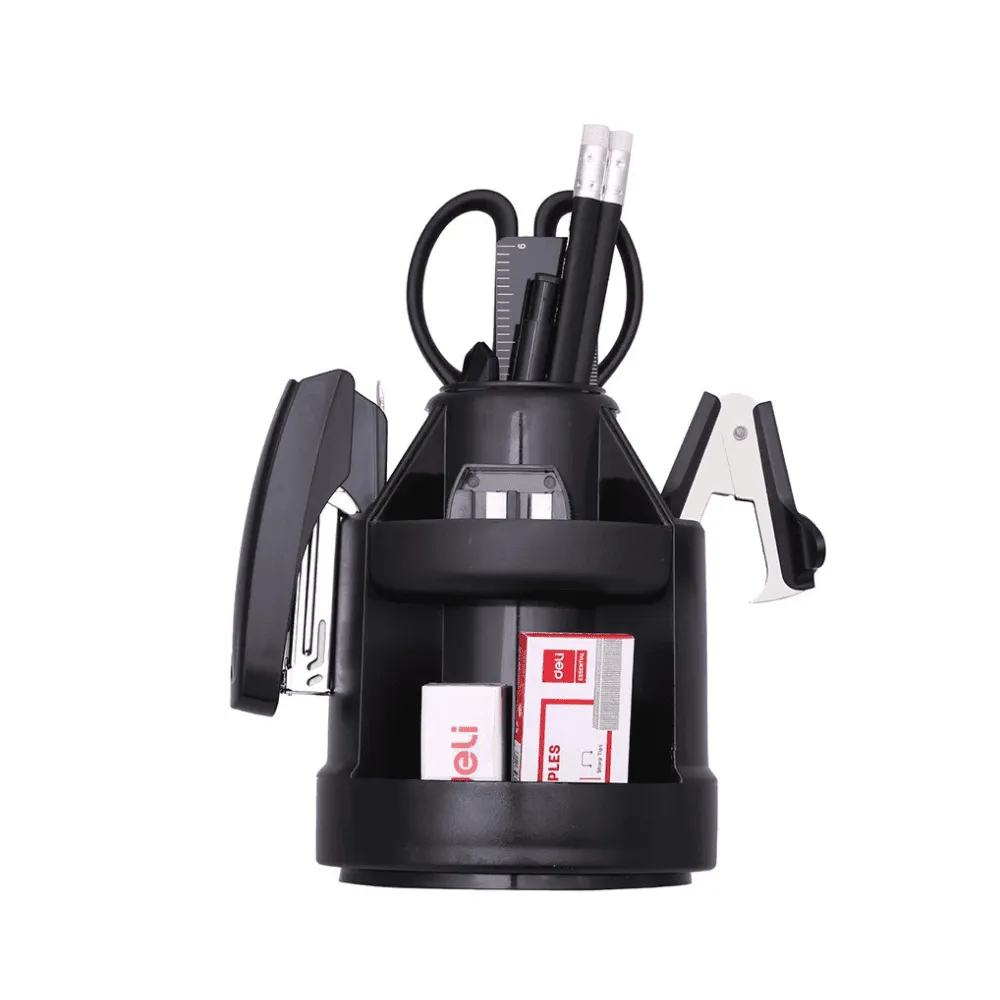 Настольный набор DELI "E38250A", 15 предметов, черный