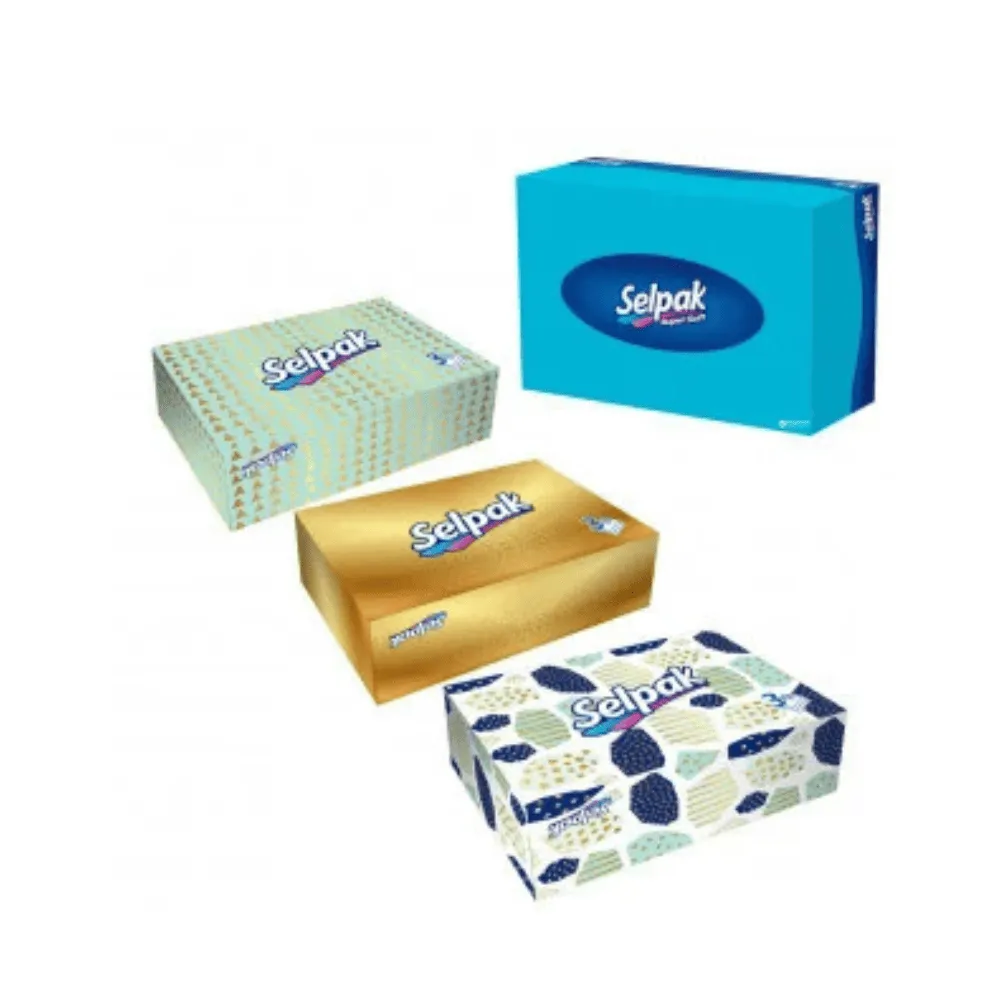 Салфетки Selpak "Mini", 3-х слойные, 70 шт., размер листа 21,5*16 см, в картонном боксе, белые