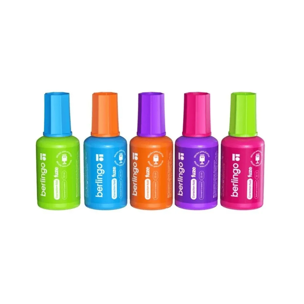 Корректирующая жидкость Berlingo "Fuze" на химической основе, 20 мл.