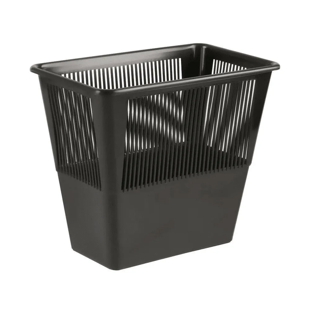 Корзина для мусора СТАММ 12 литров, прямоугольная, черная
