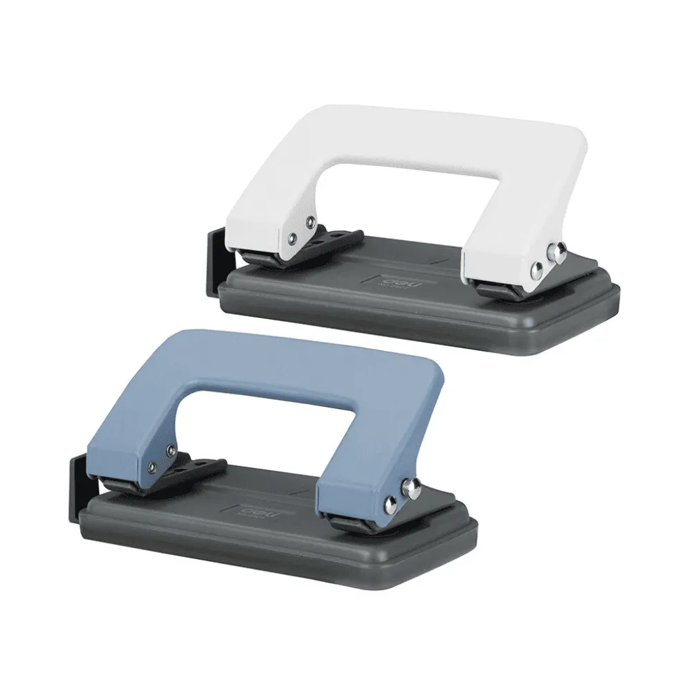 Дырокол DELI до 10 листов, металлический корпус, с линейкой