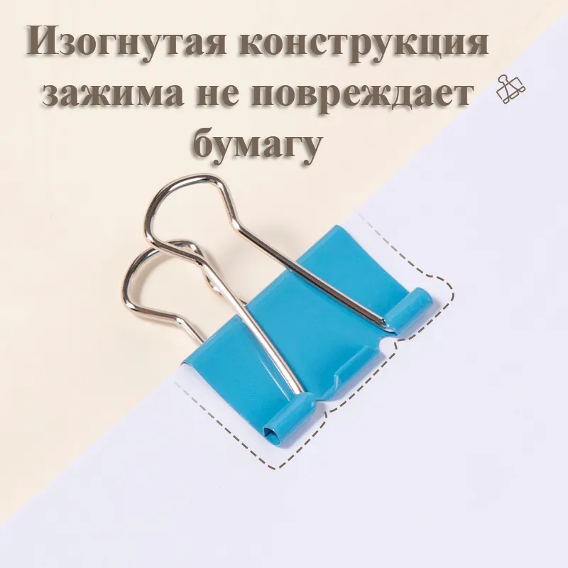 Зажимы для бумаг DELI "RIO", 32 мм, цветные, (12 шт.) - миниатюра 4