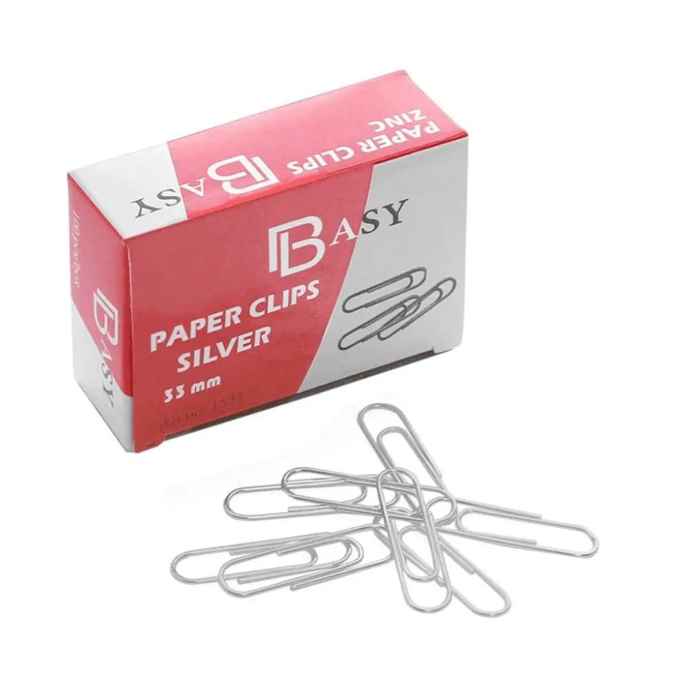 Скрепки BASY 33 мм, оцинкованные, 100 шт/упак