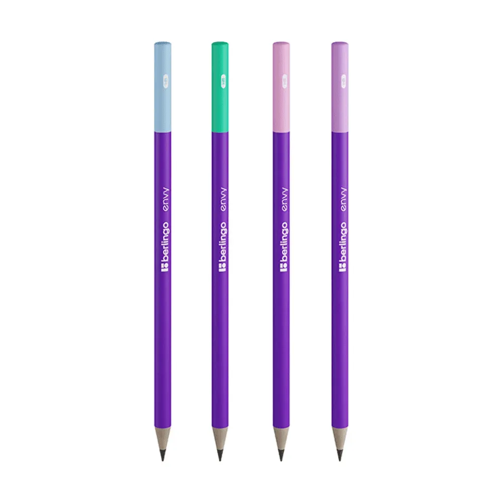 Карандаш ч/г Berlingo "Envy" HB, круглый, заточен., ассорти