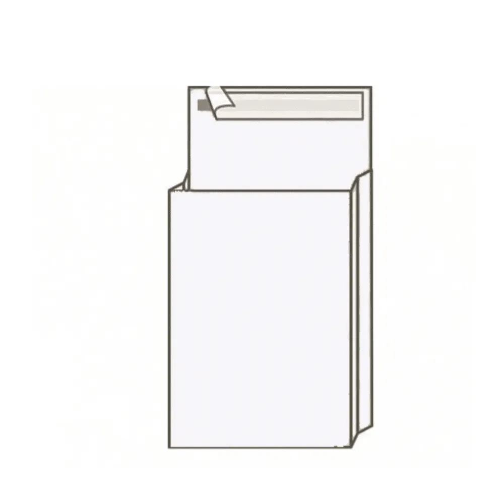 Конверт В4 (250х353 мм) пакет, с расширением белый