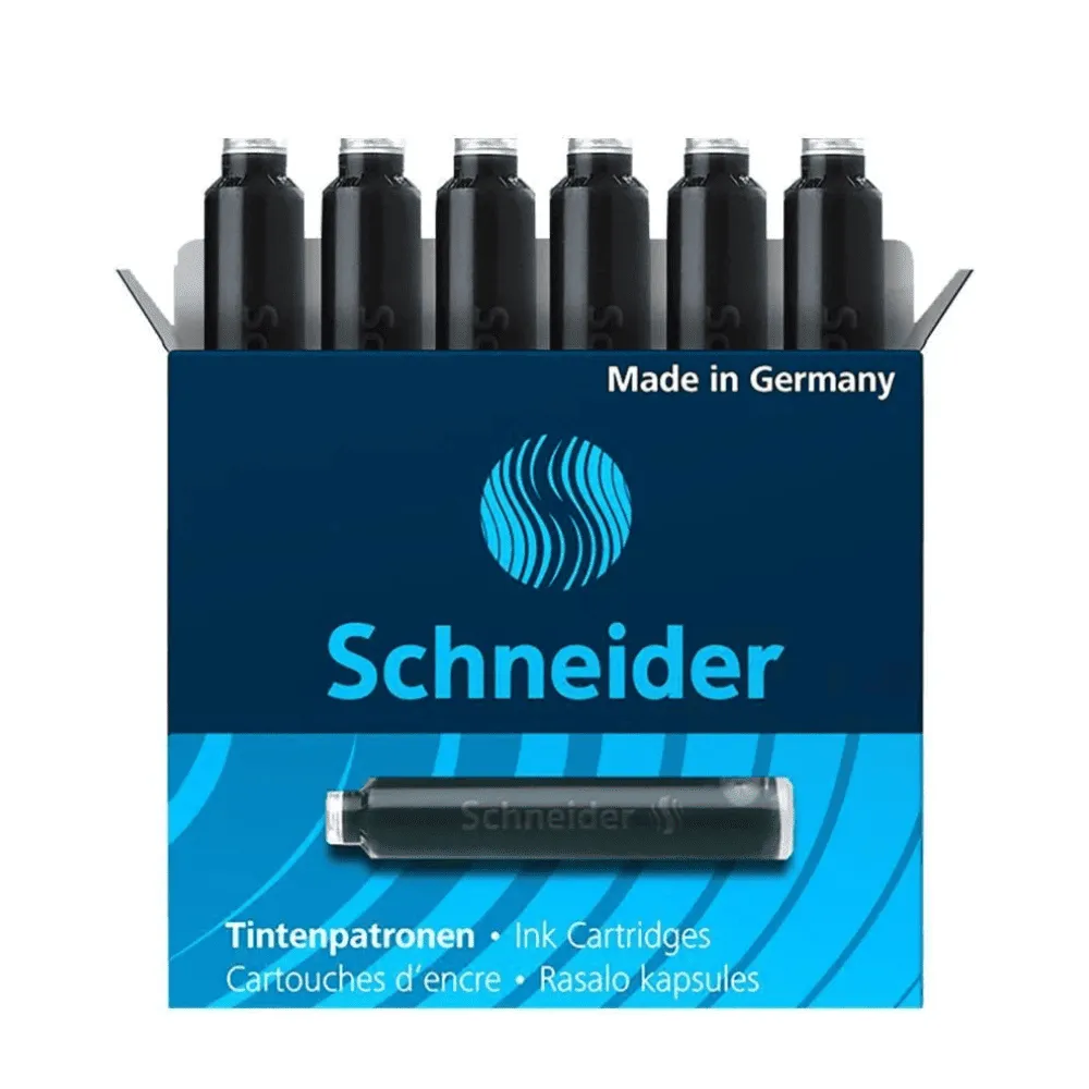 Картридж для перьевой ручки Schneider, 6 штук, кобальтовый синий