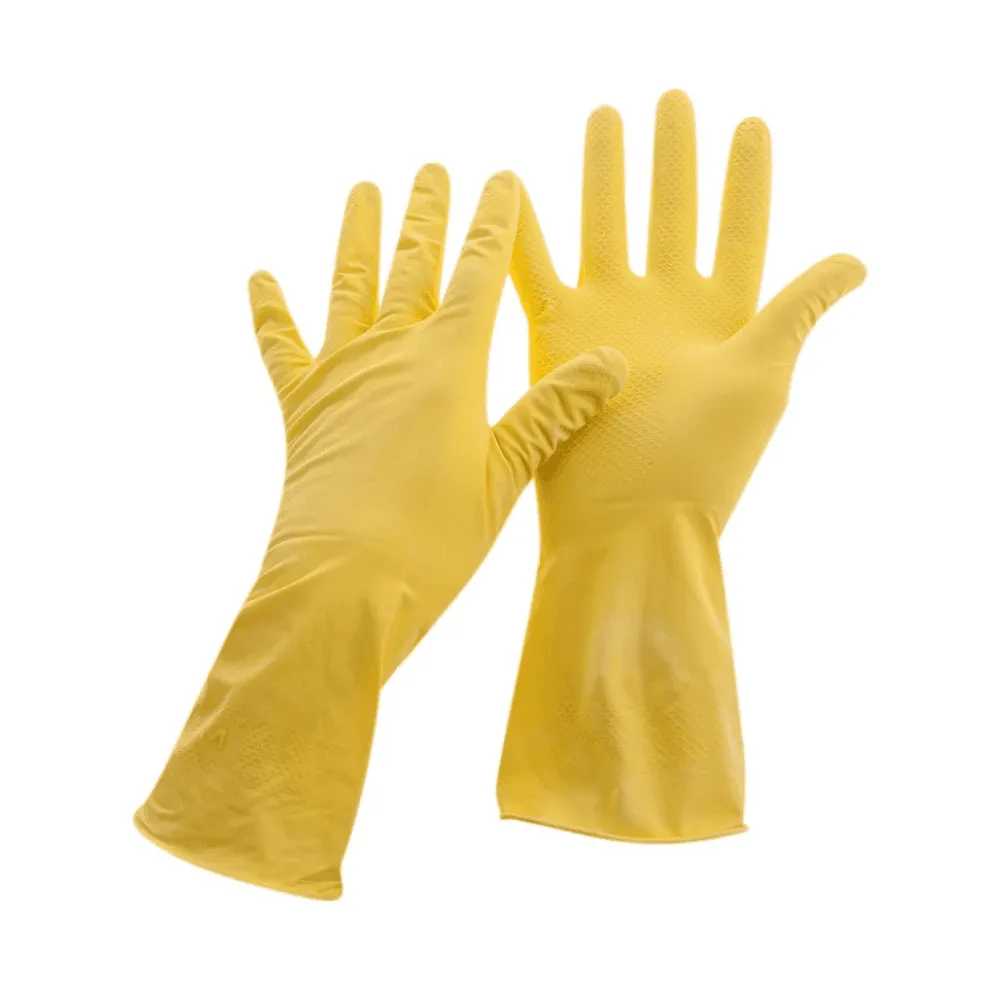Перчатки резиновые OfficeClean, желтые, размер L