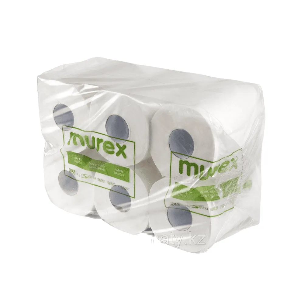 Полотенце бумажное рулонное центральной вытяжки MUREX, 6 рулонов по 80 метров