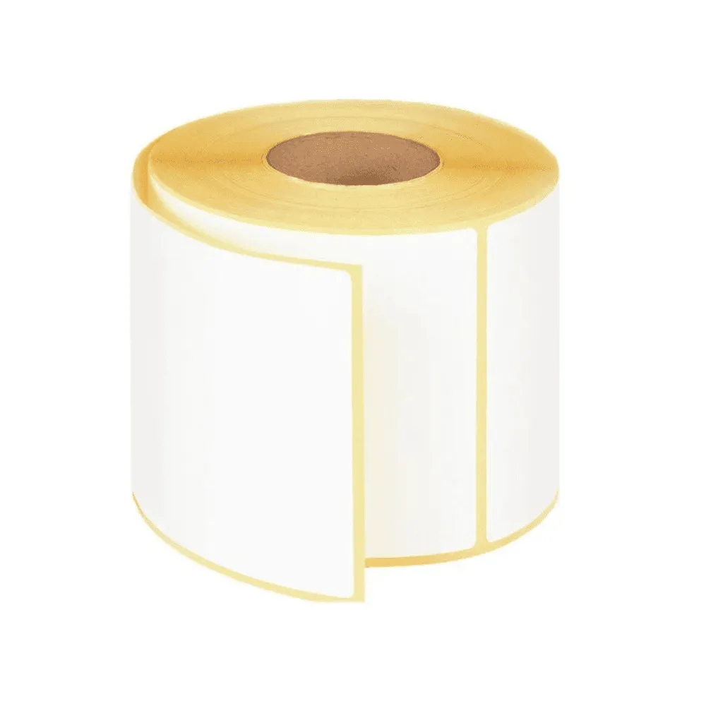 Термотрансферные бумажные полуглянцевые этикетки 58х30 мм (1500 шт/рул)