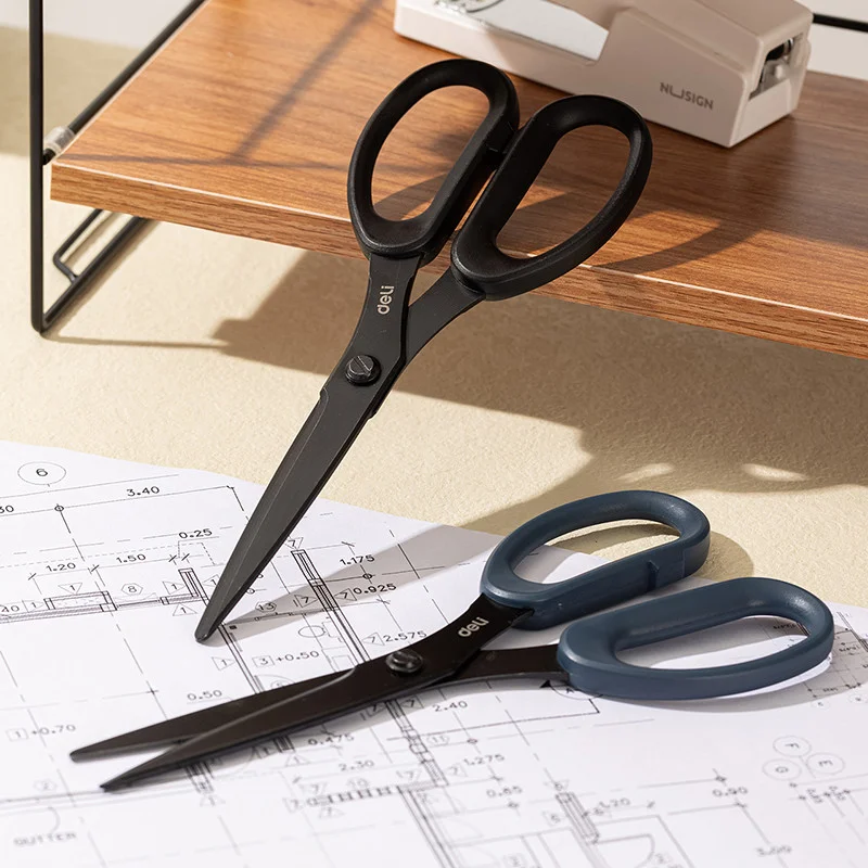 Ножницы DELI "Ergo", 175 мм, нержавеющая сталь, пластиковые ручки, ассорти - миниатюра 2