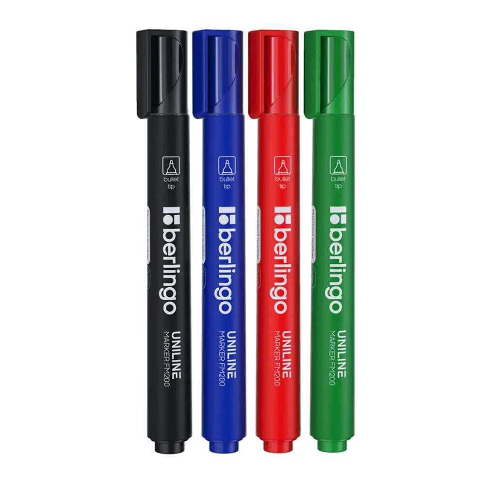 Набор маркеров для флипчарта Berlingo "Uniline FM200", 4 цвета