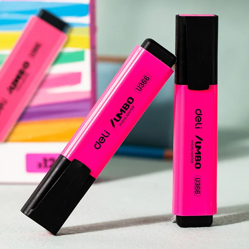 Текстовыделитель DELI "U366" 1-5 мм, розовый - миниатюра 6