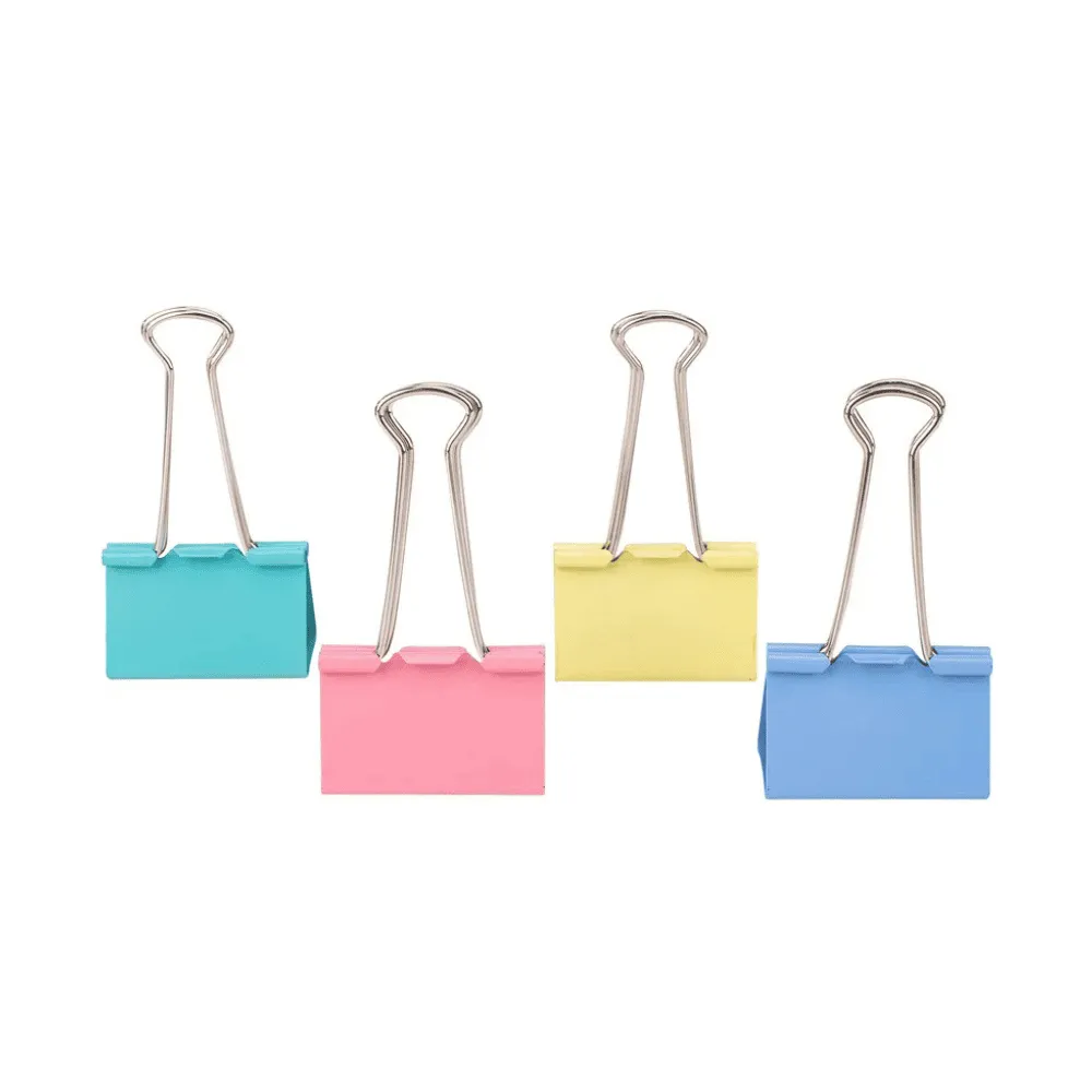 Зажимы для бумаг DELI, 19 мм, цветные, (40 шт.)