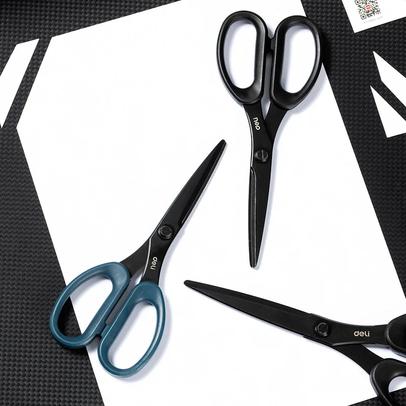 Ножницы DELI "Ergo", 175 мм, нержавеющая сталь, пластиковые ручки, ассорти - миниатюра 3