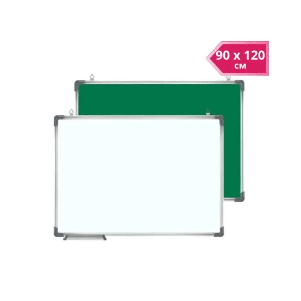 Доска магнитно-маркерная, меловая двухсторонняя Office 90x120 см