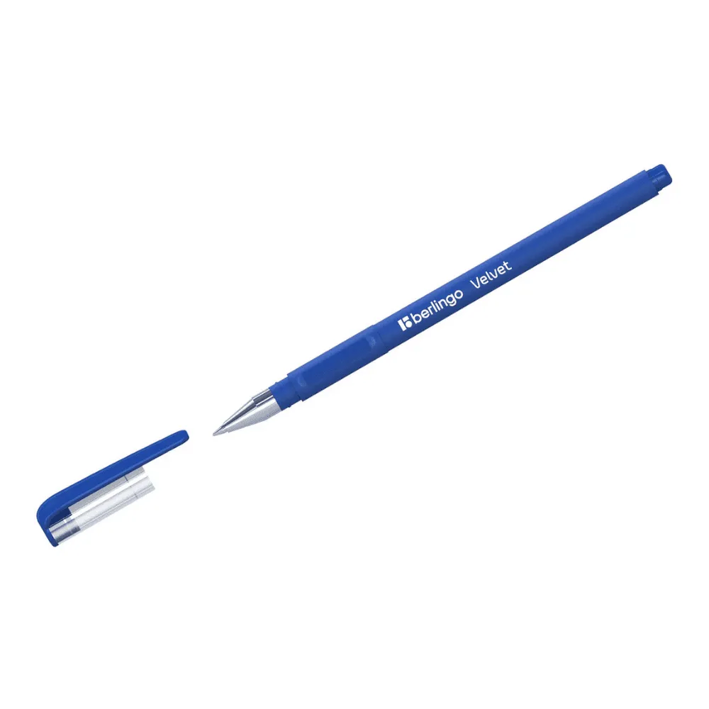 Ручка гелевая Berlingo "Velvet" синяя, 0,5мм, прорезиненный корпус