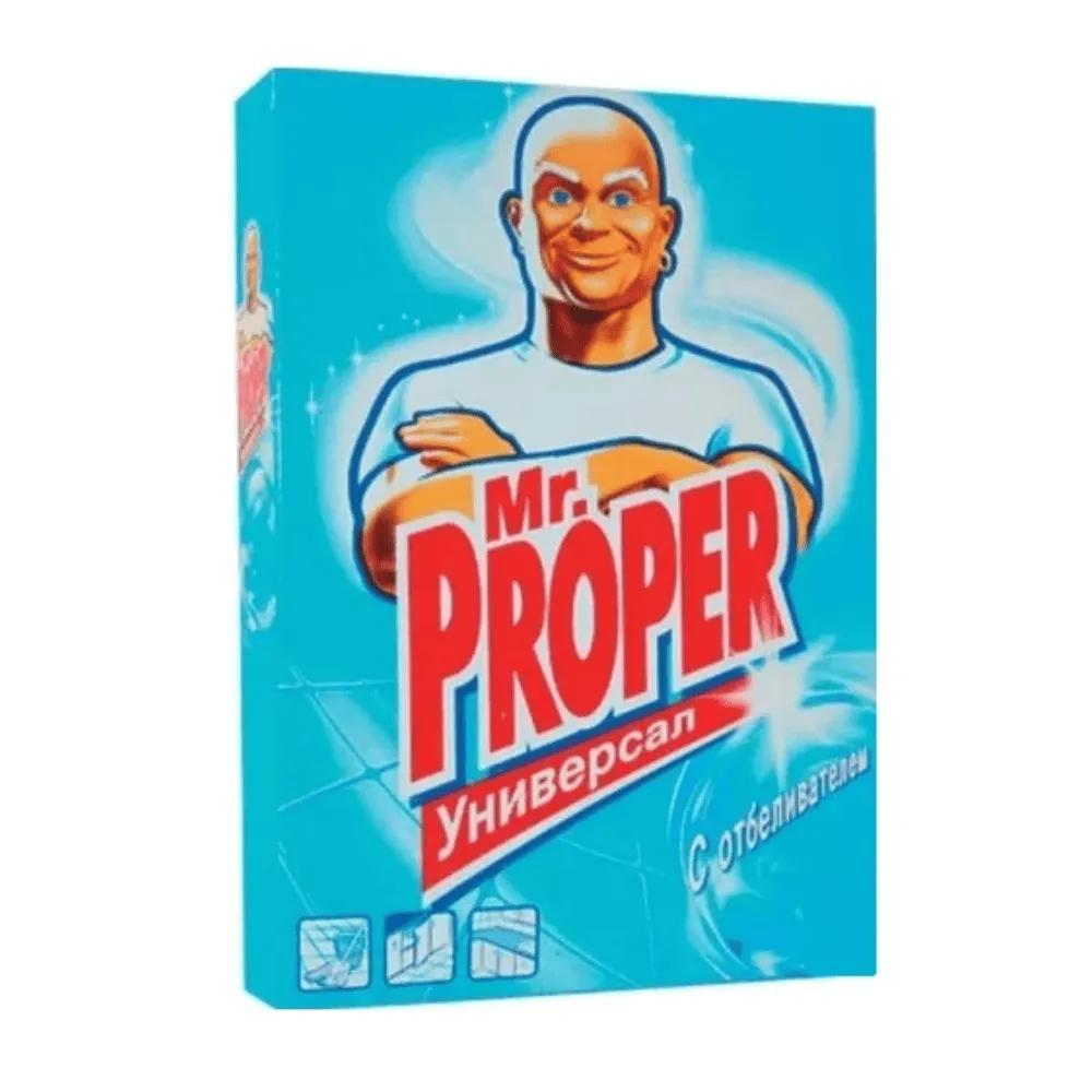 Порошок чистящий для уборки Mr.Proper с отбеливателем, 400 гр