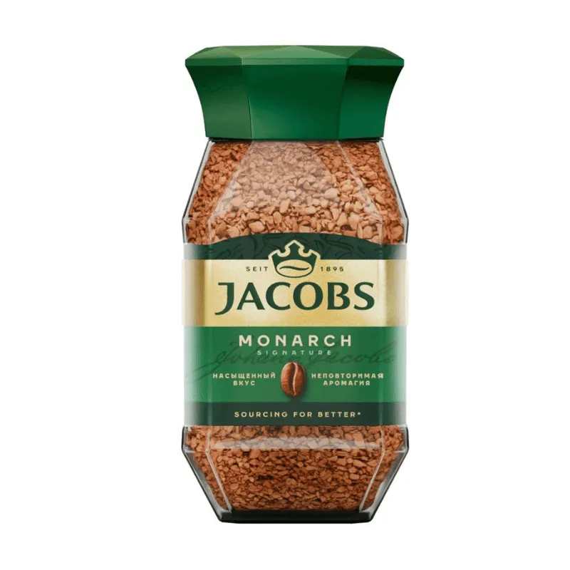 Jacobs Monarch, растворимый, стекло, 95 гр